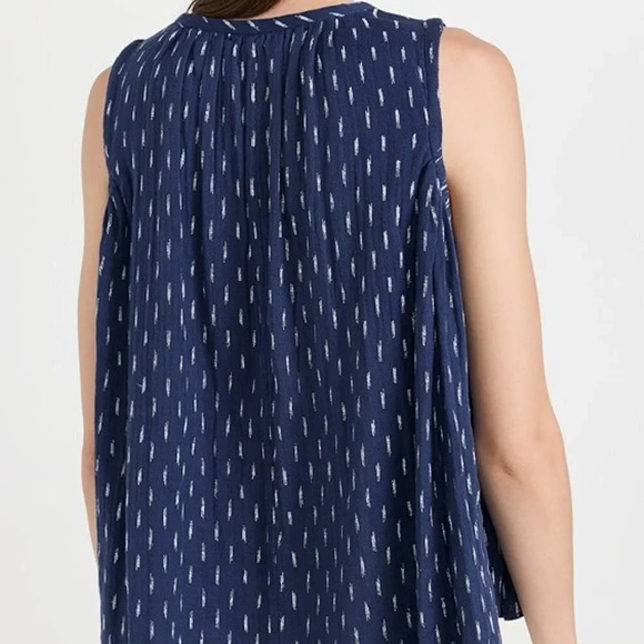 NWOT Faherty Women's Eliza Tank in Midnight Ikat. Sz: S - Picture 2 of 8